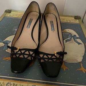Black Prada Block Heels